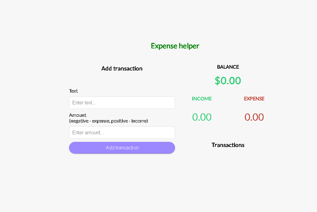 a list of incomes and expenses